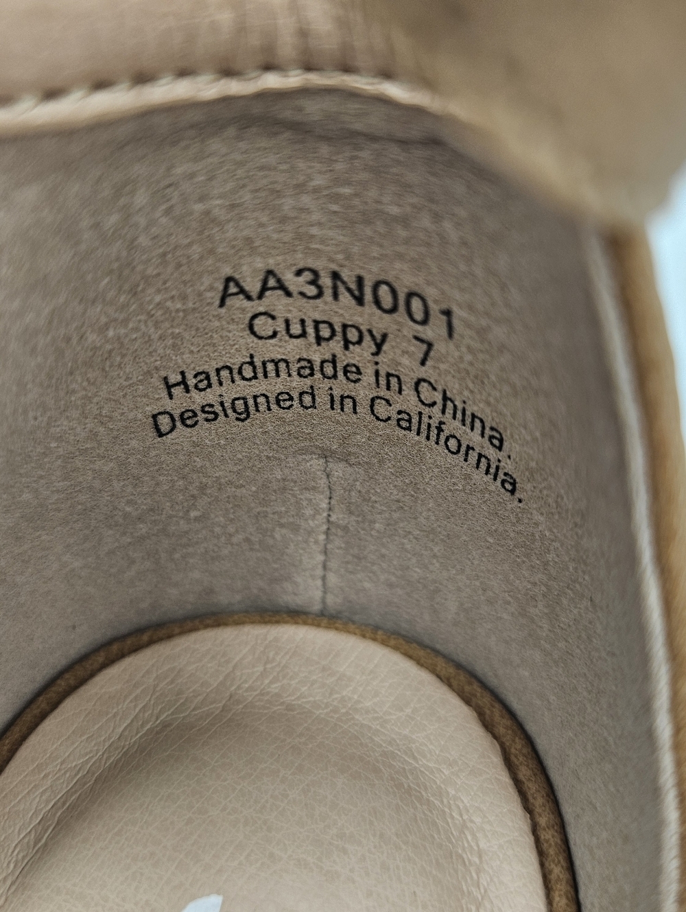NIB J. Adams Cuppy Heels In Natural Vegan Nubuck Size 7 - Picture 4 of 7